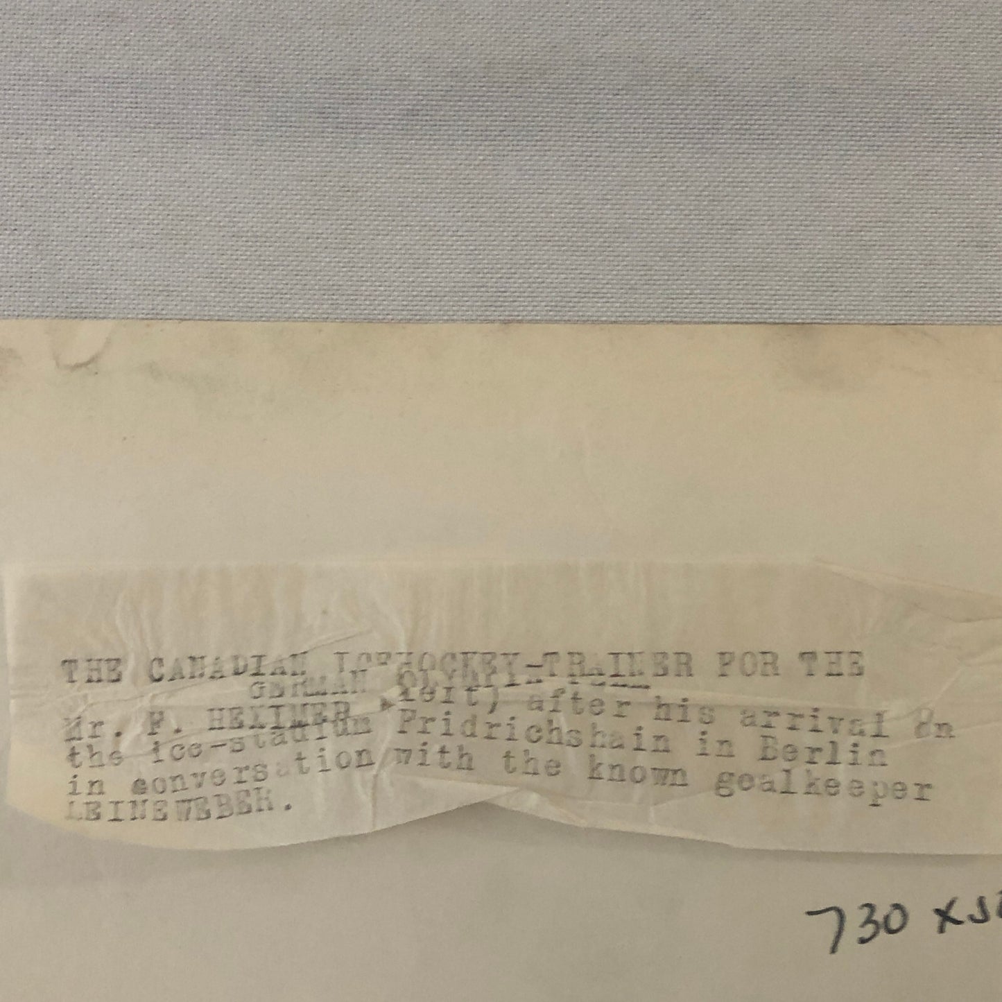 Press Photo Photograph Olympic Ice Hockey German Team Goalie with Canadian Coach