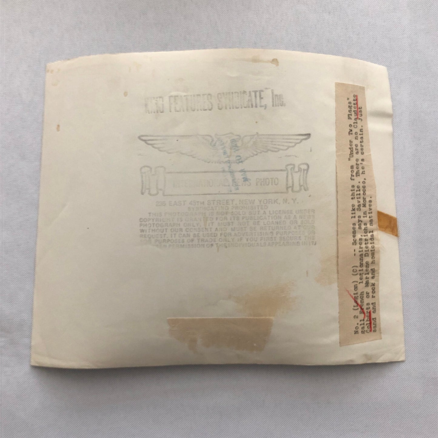 Movie Press Photo Photograph Under 2 Flags Claudette Colbert Vintage