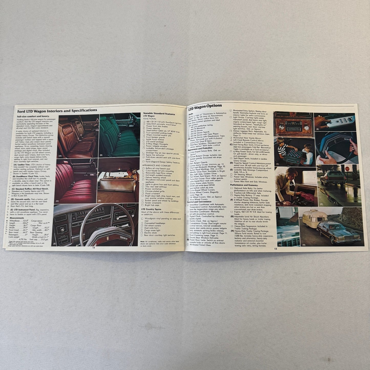 1977 Ford Station Wagon Car Sales Brochure Pinto Cruising Wagon Club Wagon LTD