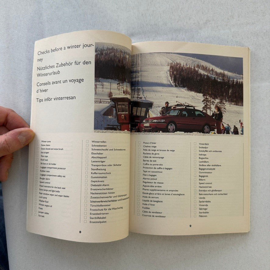 1995 Saab 900 Car Owners Manual Pouch GERMAN Text