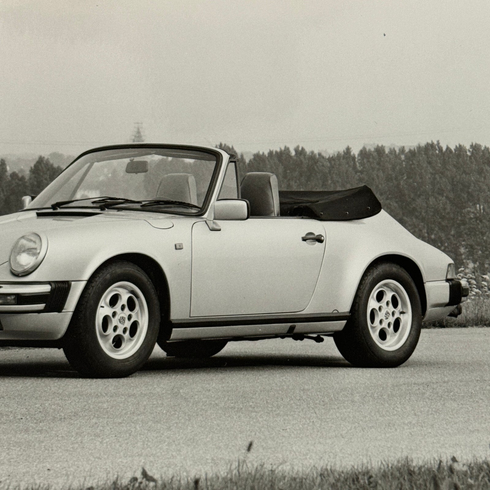 Porsche 911 Carrera Cabriolet Convertible Car Factory Press Photo Photograph