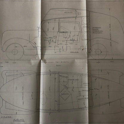 1937 Coachbuilder Truck Design Blueprint Rendering Blue Print Dodge Chassis Van