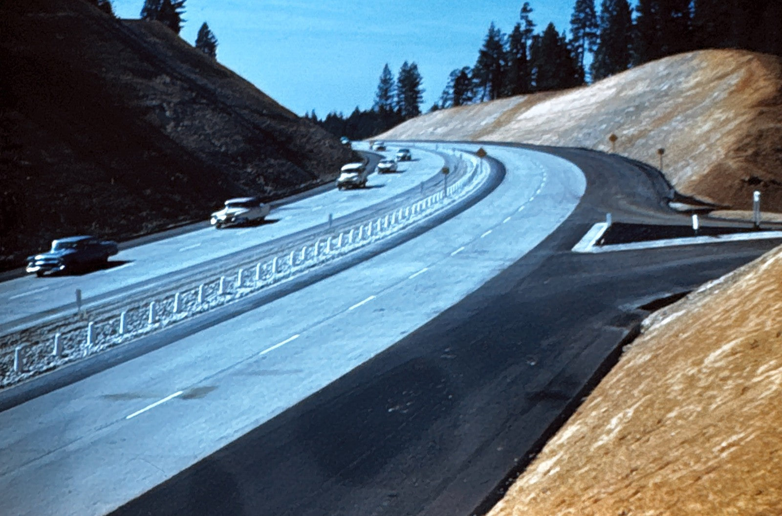 35mm Slide Vintage Image California Highway Road Kodachrome Slide