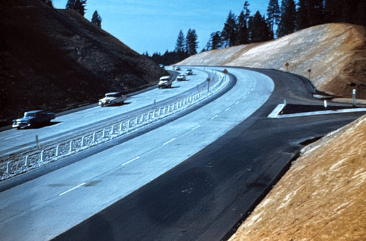 35mm Slide Vintage Image California Highway Road Kodachrome Slide