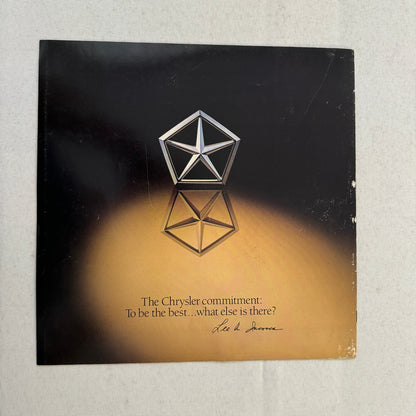 1986 Chrysler Fifth Avenue Car Sales Brochure Catalog Advertising