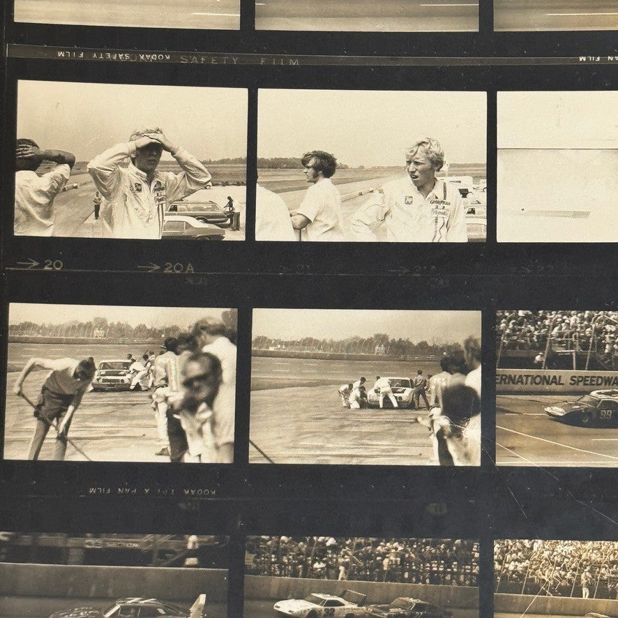 Vintage NASCAR Racing Photo Contact Sheet Motorsport Charger Daytona