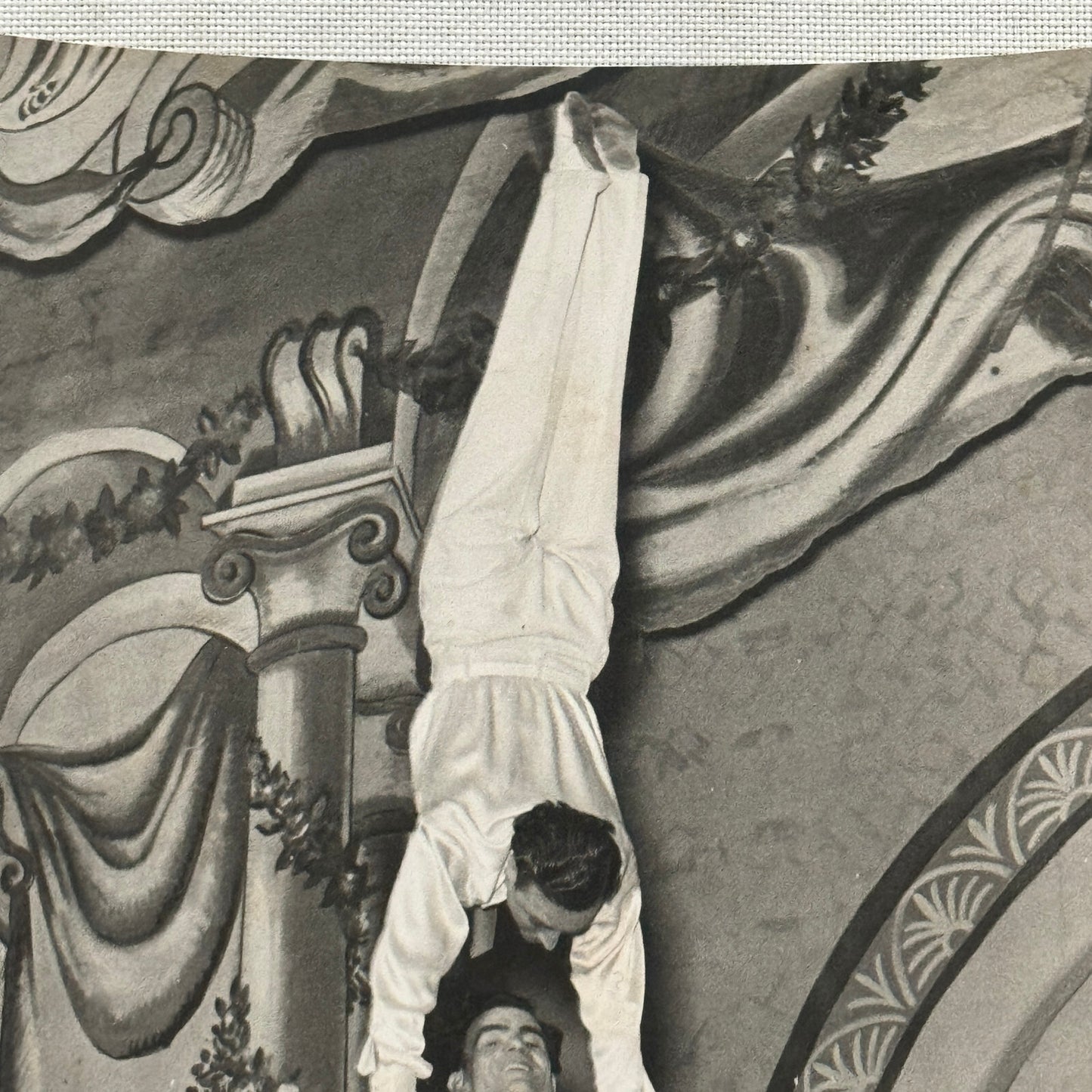 Vintage Circus Performer Balancing Act Acrobat Photo Photograph Silvas