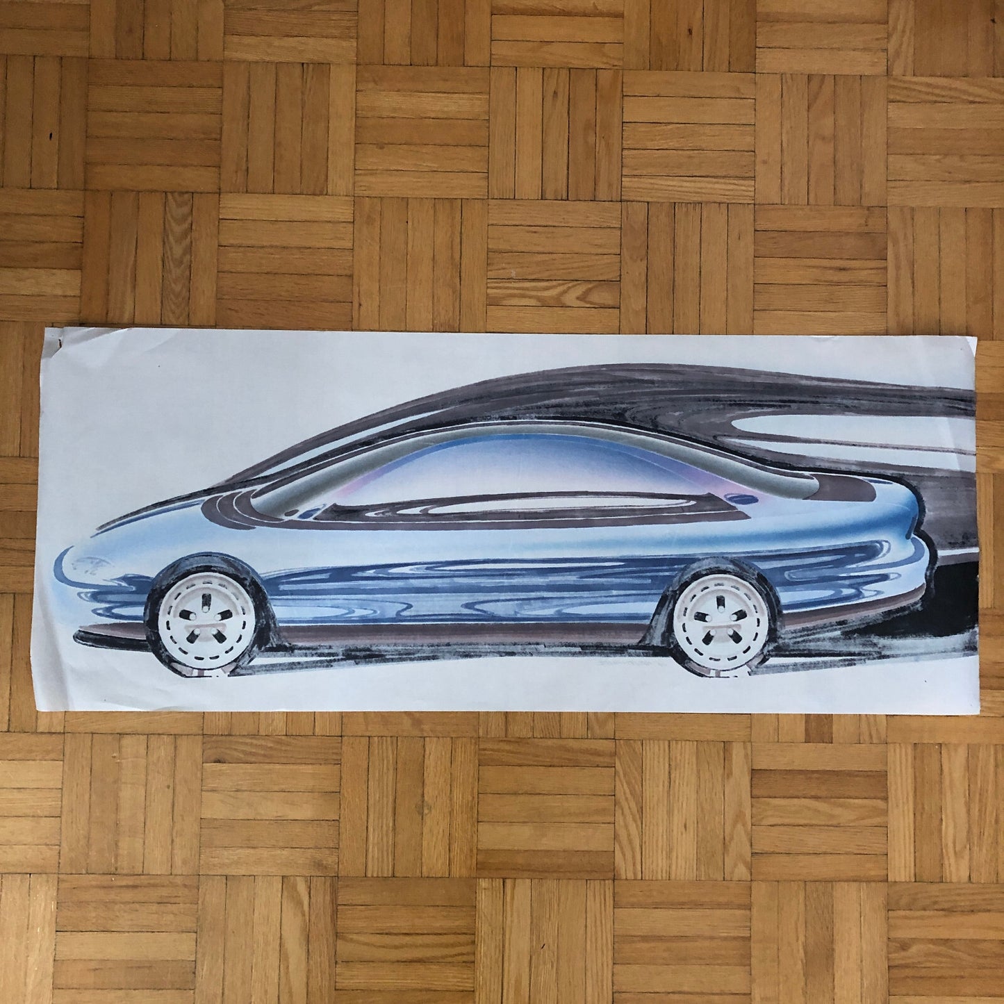 Car Styling Concept Illustration Art Drawing Sketch Vintage