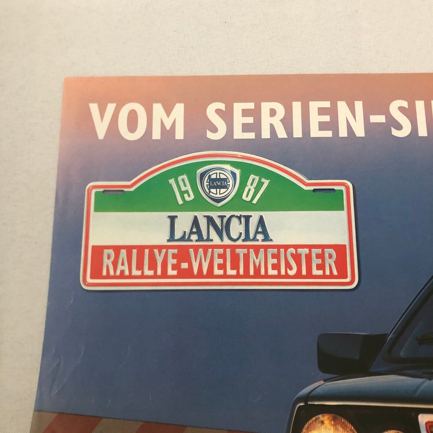 1987 Lancia Delta HF Integrale Car Sales Brochure POSTER GERMAN