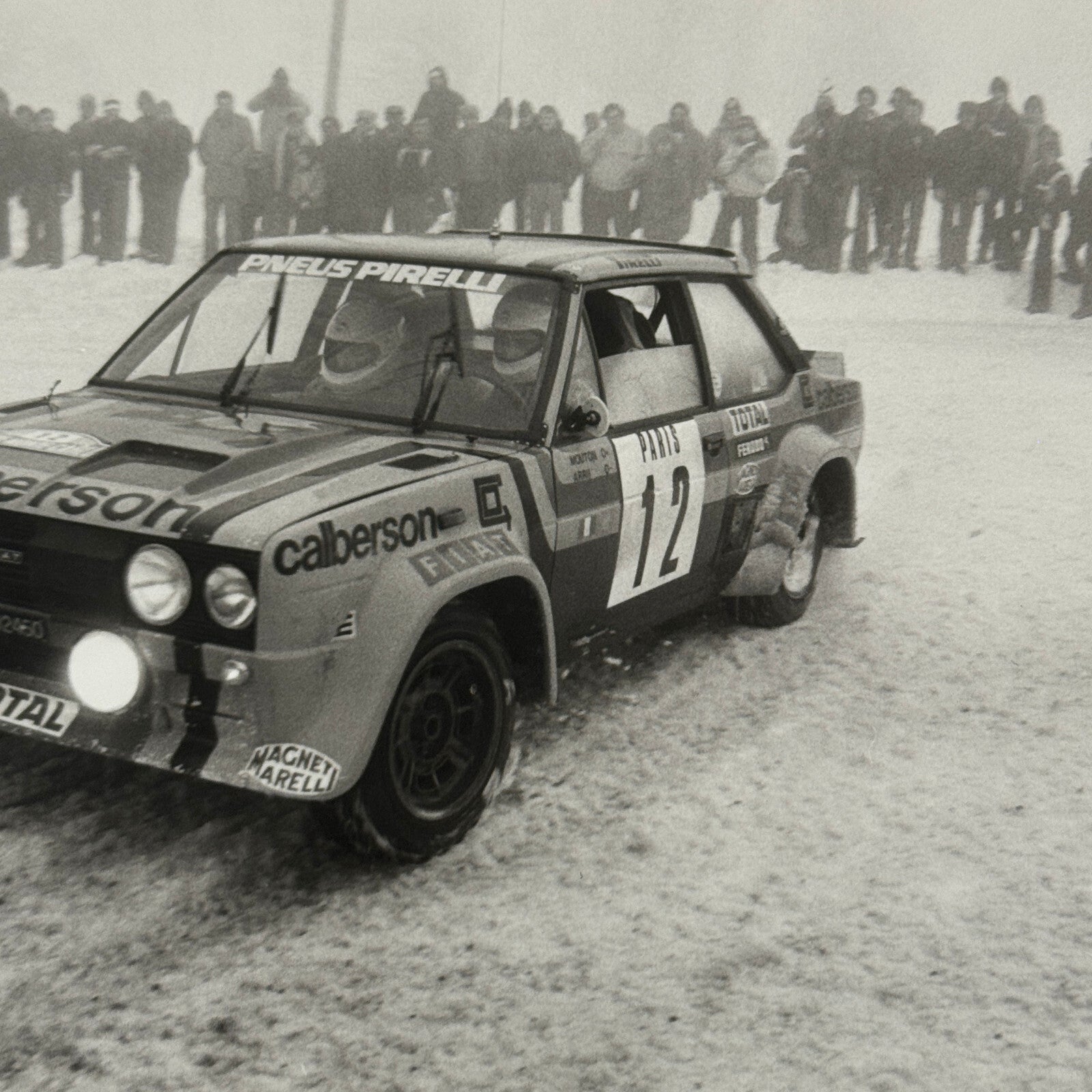 1980 Rallye Monte Carlo Press Photo Photograph DPPI Fiat 131 Abarth Car