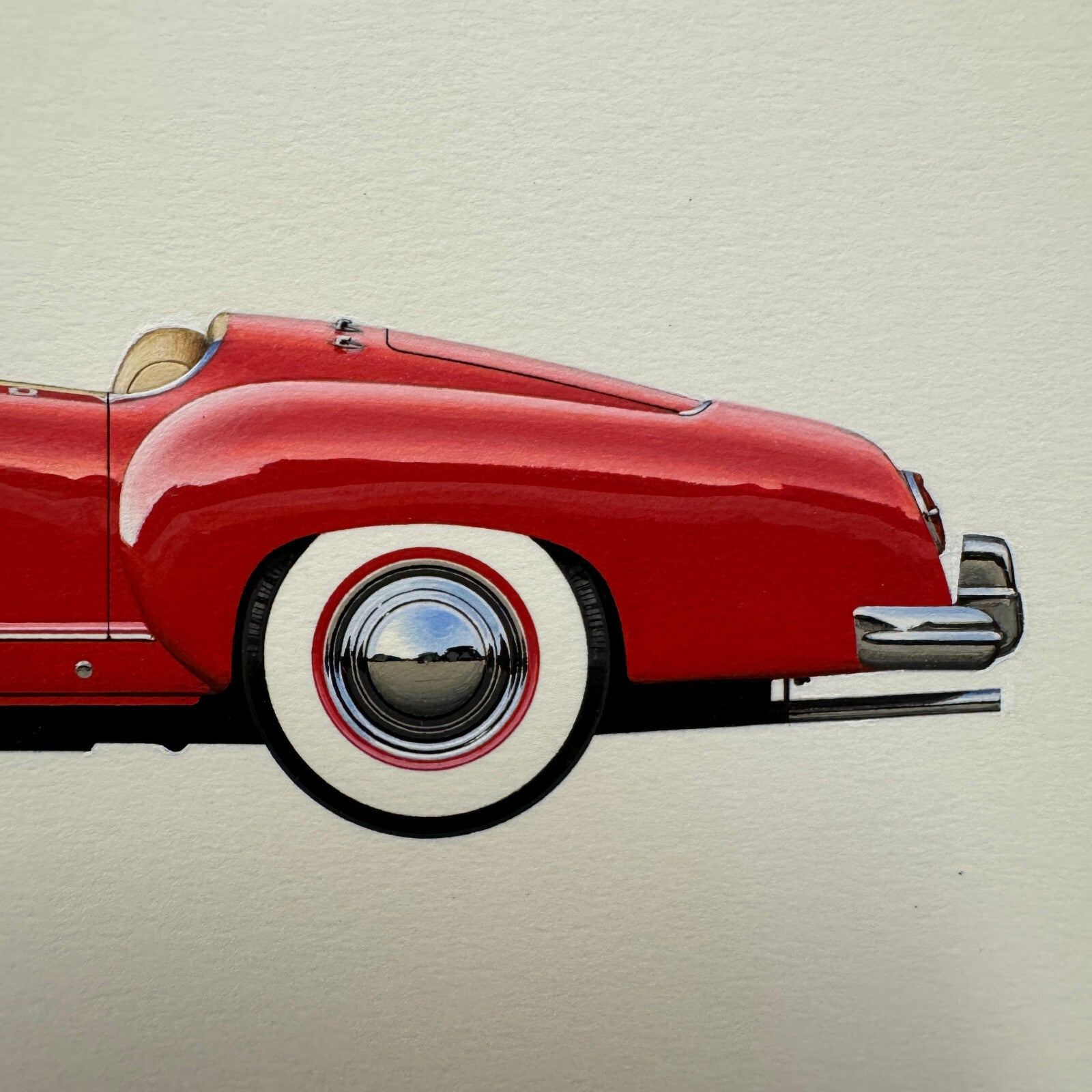 1952 Nash Healey Car Automobile Illustration Art Drawing Hand Drawn Robert Preis