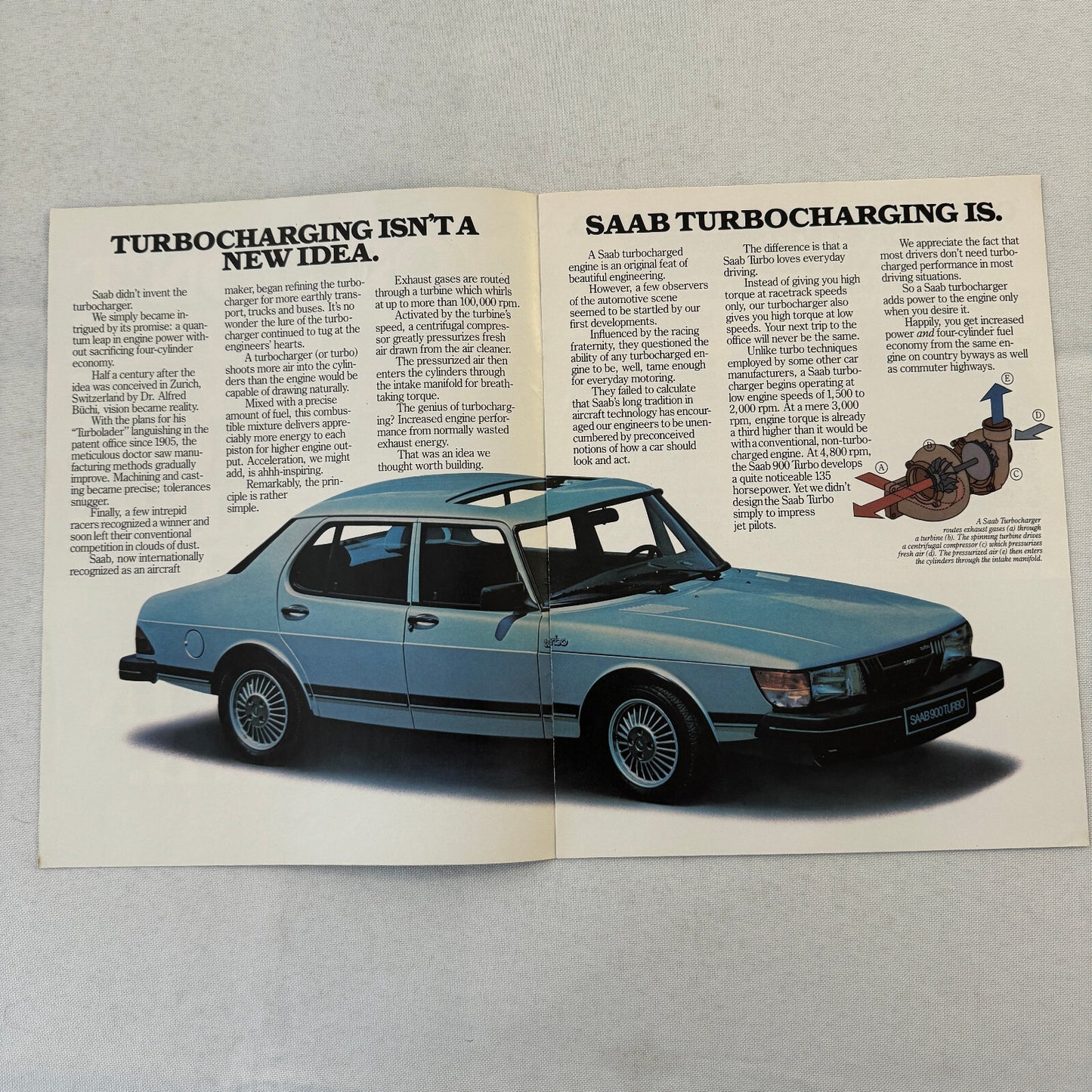 Saab 900 Turbo Car Sales Brochure Catalog Advertising Vintage