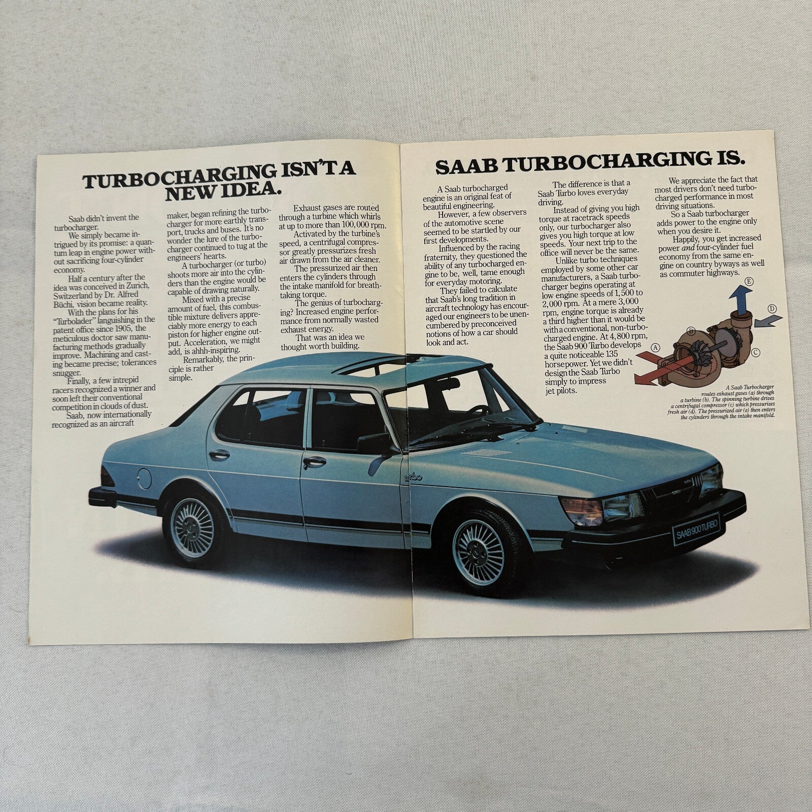 Saab 900 Turbo Car Sales Brochure Catalog Advertising Vintage
