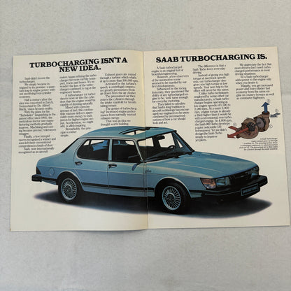Saab 900 Turbo Car Sales Brochure Catalog Advertising Vintage