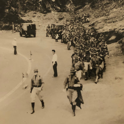 Press Photo Photograph United States Army 27th Infantry Trucks Soldiers Military