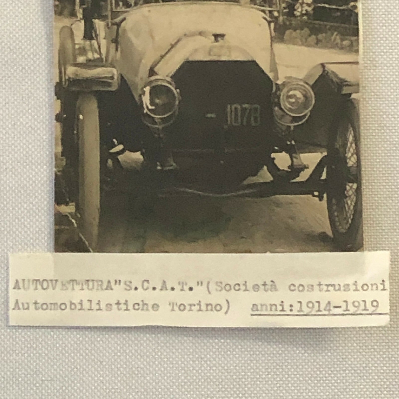 Antique SCAT Società Ceirano Automobili Photo Photograph Vintage 