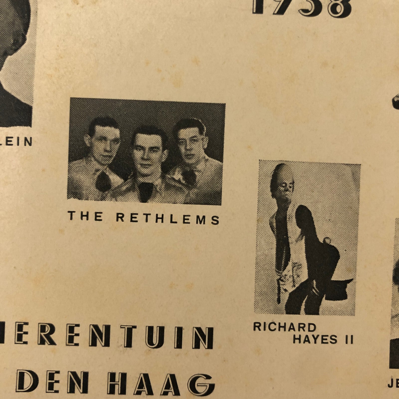 1938 German Circus Event Postcard Performers Bicycle Acrobat Day Ruth Sayton +