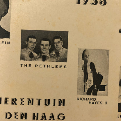 1938 German Circus Event Postcard Performers Bicycle Acrobat Day Ruth Sayton +