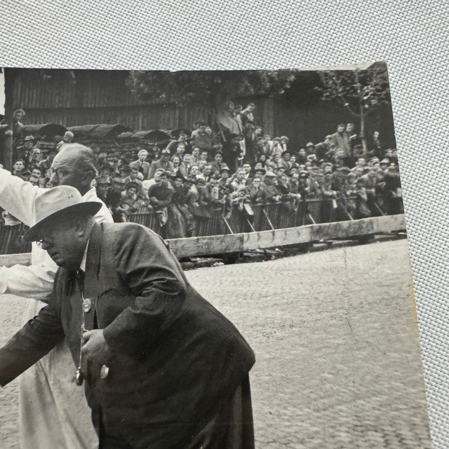 Vintage Car Racing Motorsport Photo Photograph Print Unidentified Officials