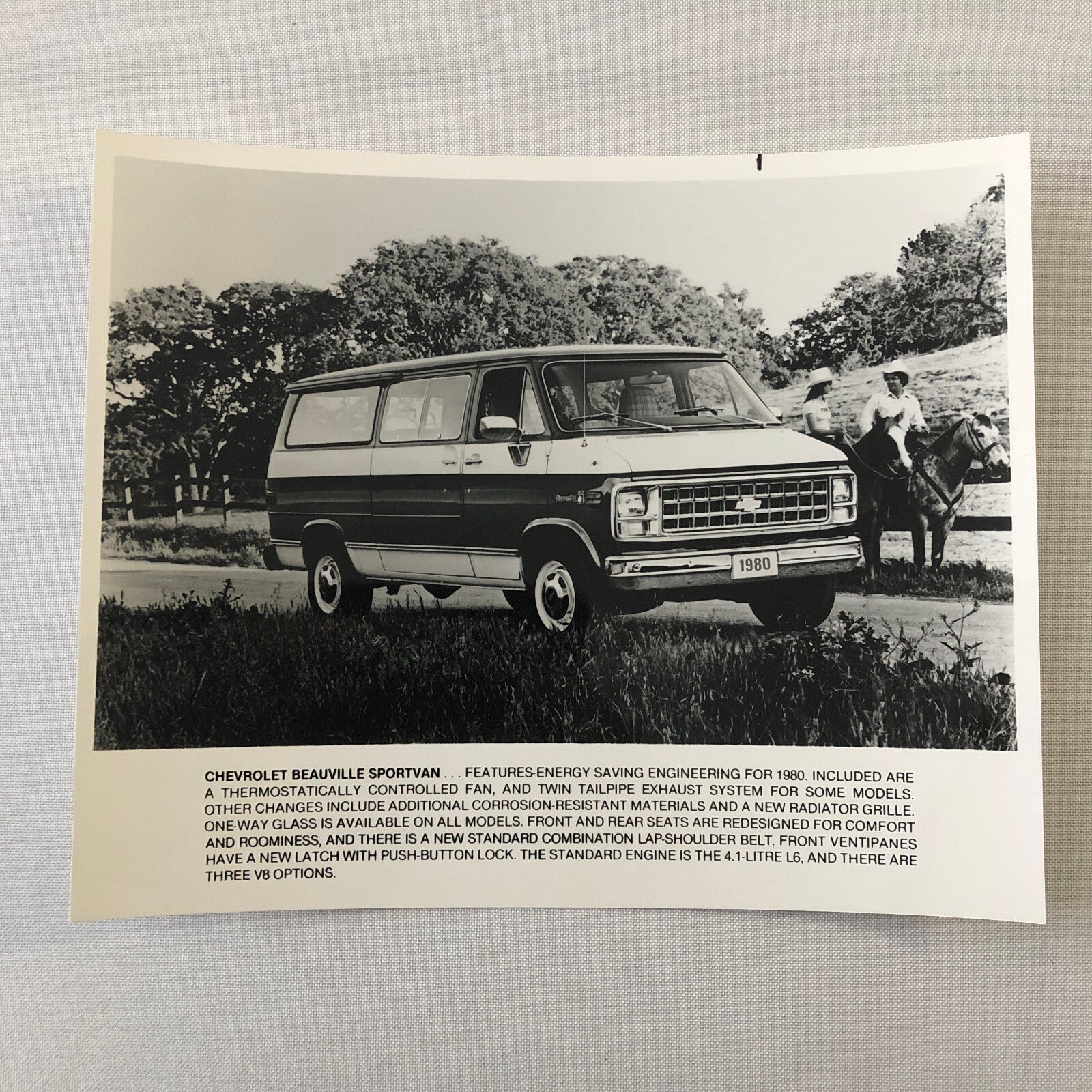 1980 Chevrolet Beauville Sport Van Truck Press Photo Photograph Print Sportvan