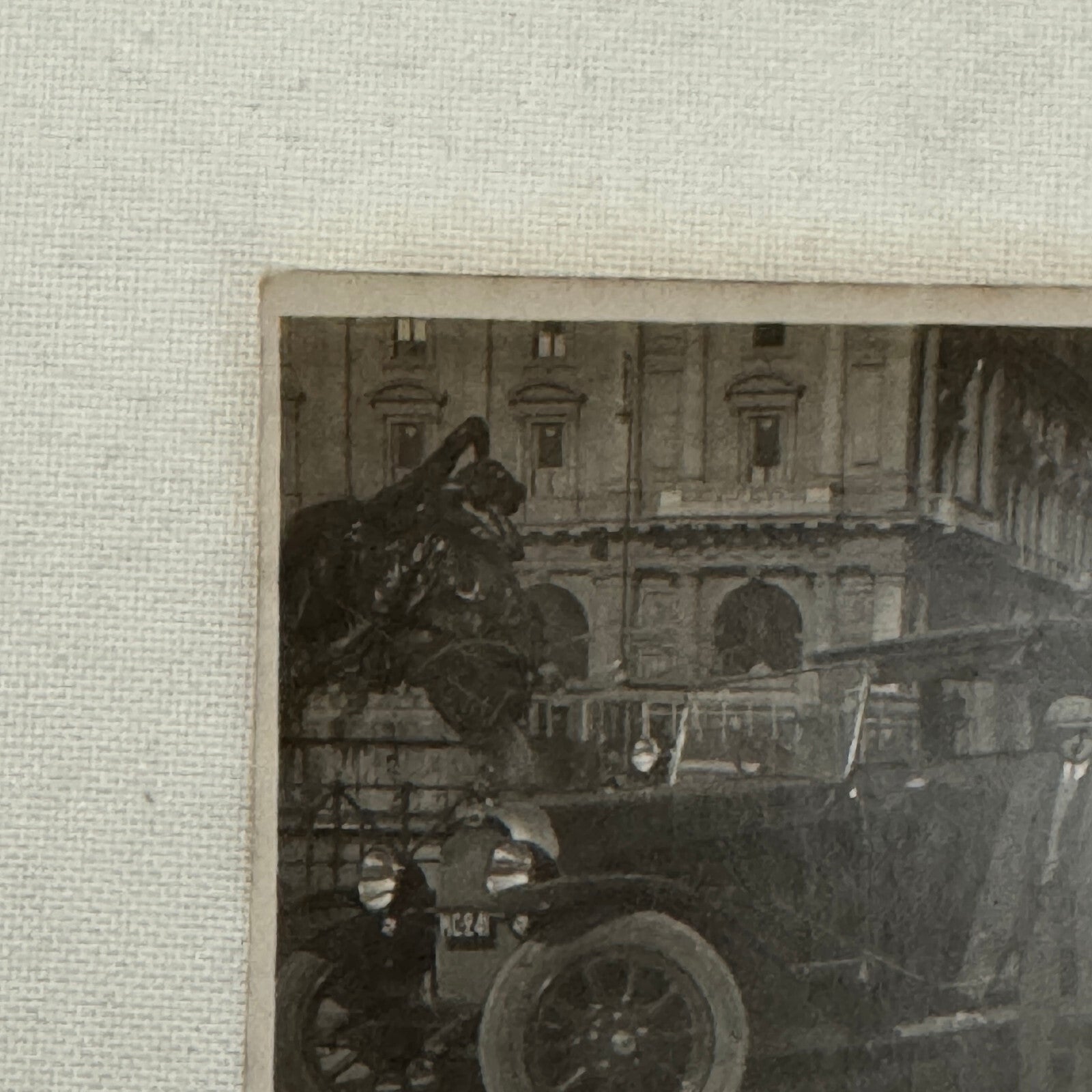 Vintage Photograph Photo Man with Early Car Automobile Antique
