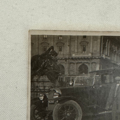 Vintage Photograph Photo Man with Early Car Automobile Antique