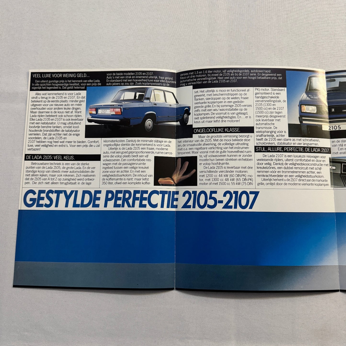 Lada 2105 and 2107 Car Sales Brochure Catalog Advertising German Text European