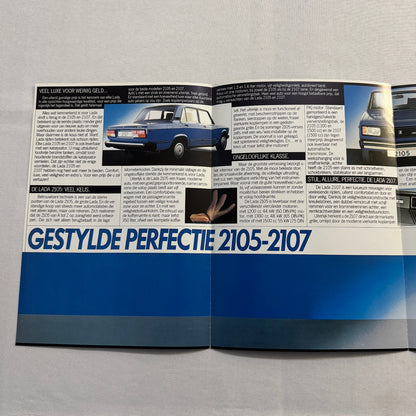 Lada 2105 and 2107 Car Sales Brochure Catalog Advertising German Text European