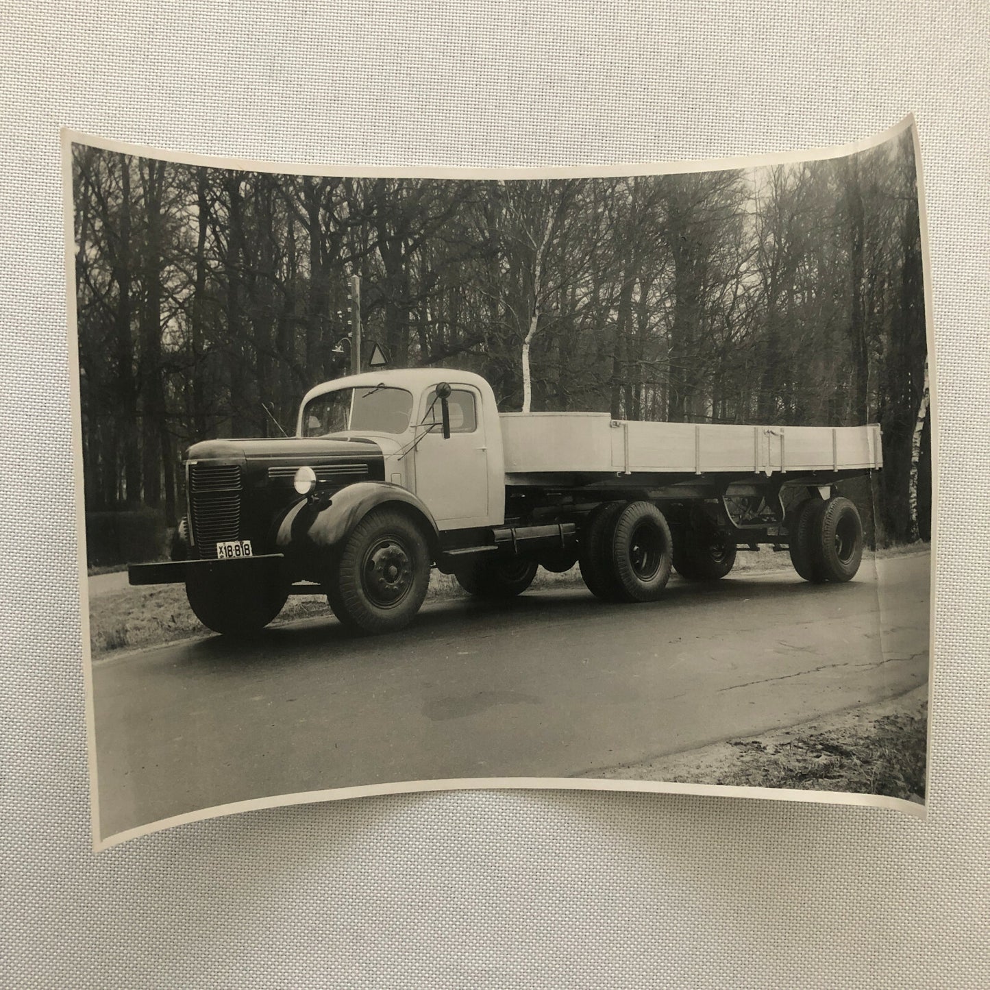 Vintage Photo Photograph of a Truck and Trailer - Denmark ? 