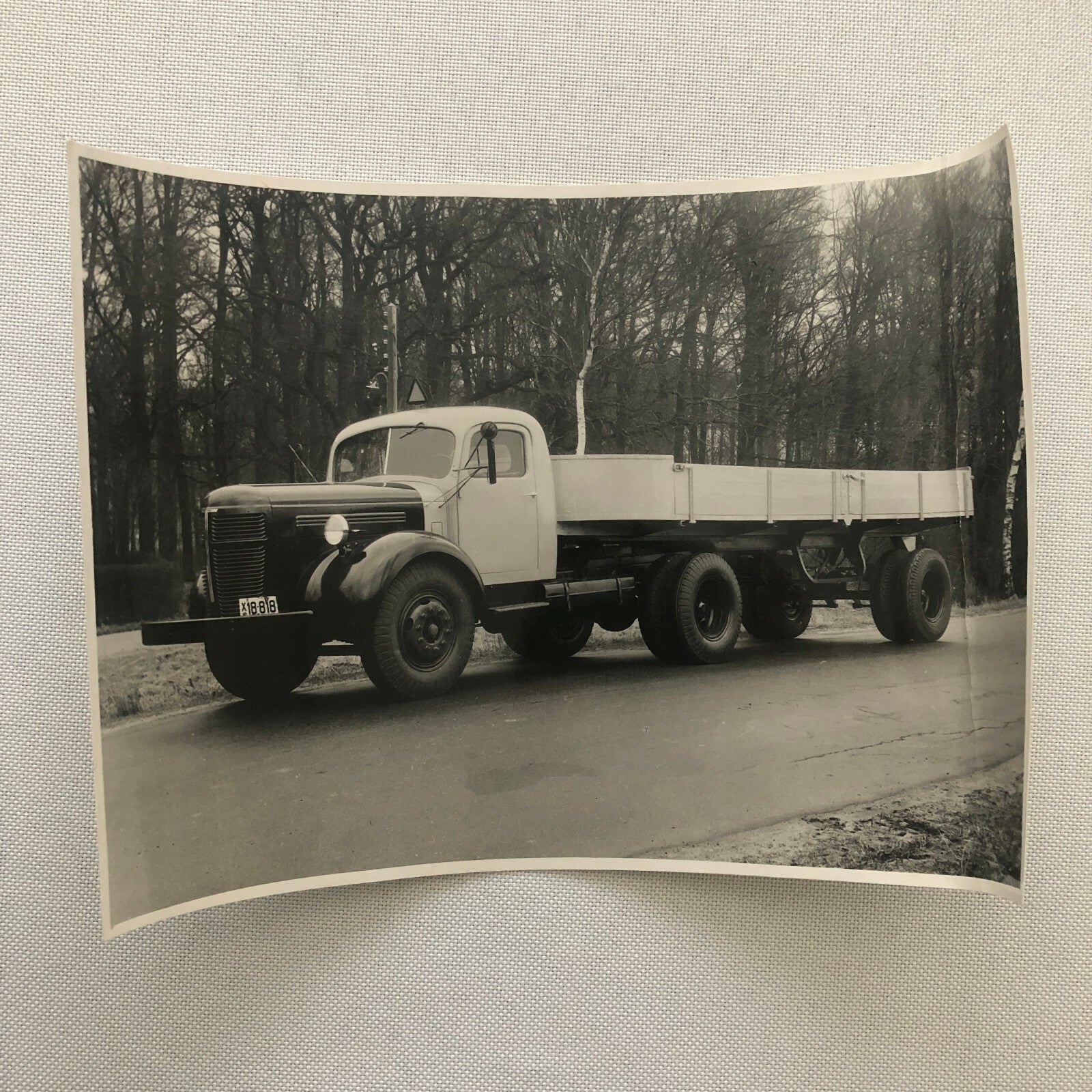 Vintage Photo Photograph of a Truck and Trailer - Denmark ? 