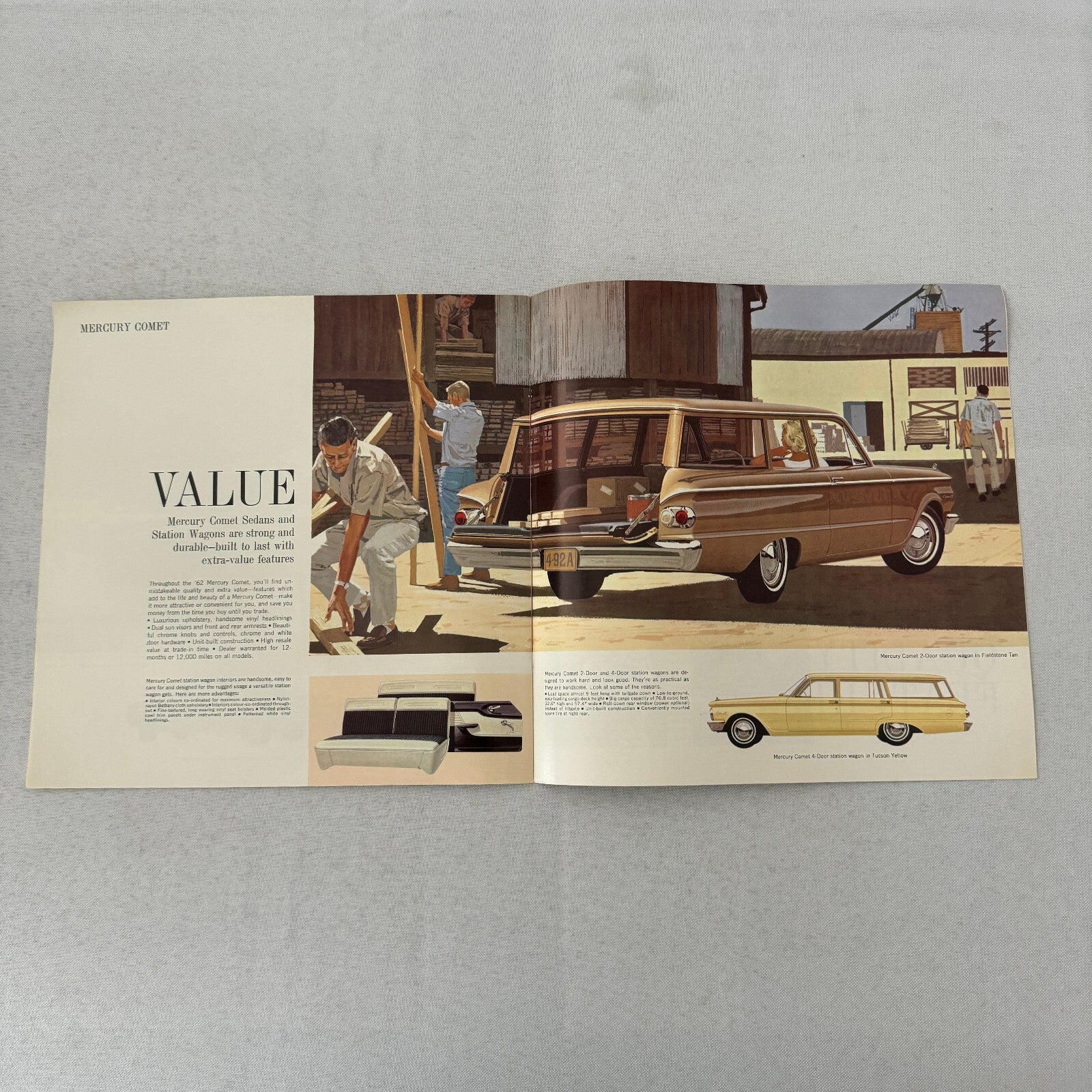 1962 Mercury Comet Car Sales Brochure Catalog Sedan Station Wagon Canadian
