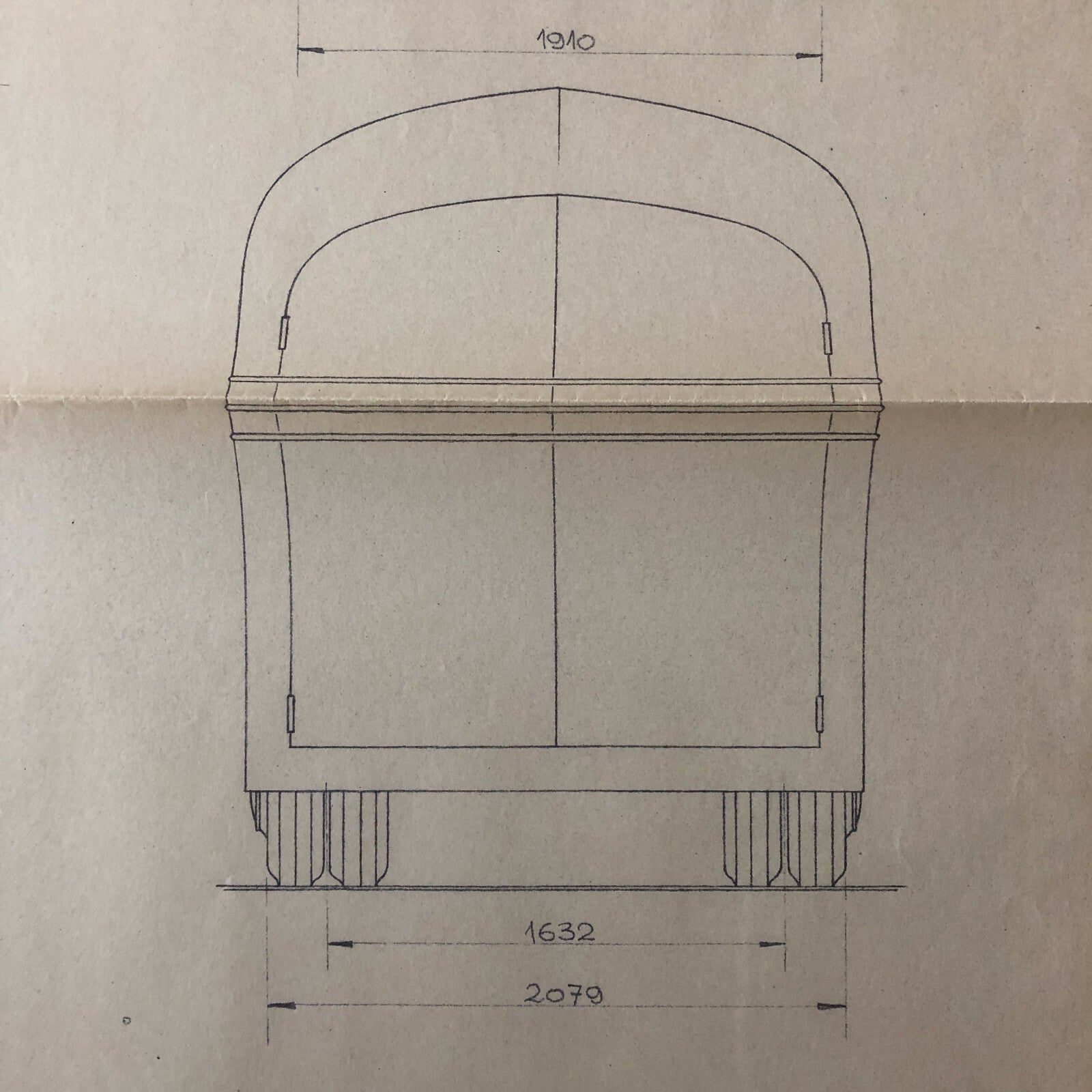 1936 Coachbuilder Bus Design Blueprint Rendering Blue Print Coach Truck 