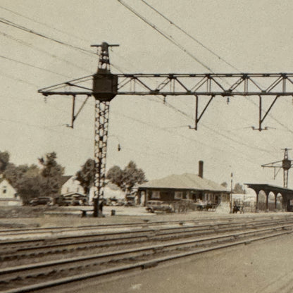 Vintage Train Track Photo Photograph Railroad Railway Rail Yard