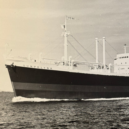 Vintage Ship Boat Photo Photograph Print Sunpolnya Saguenay Terminals Line 1956