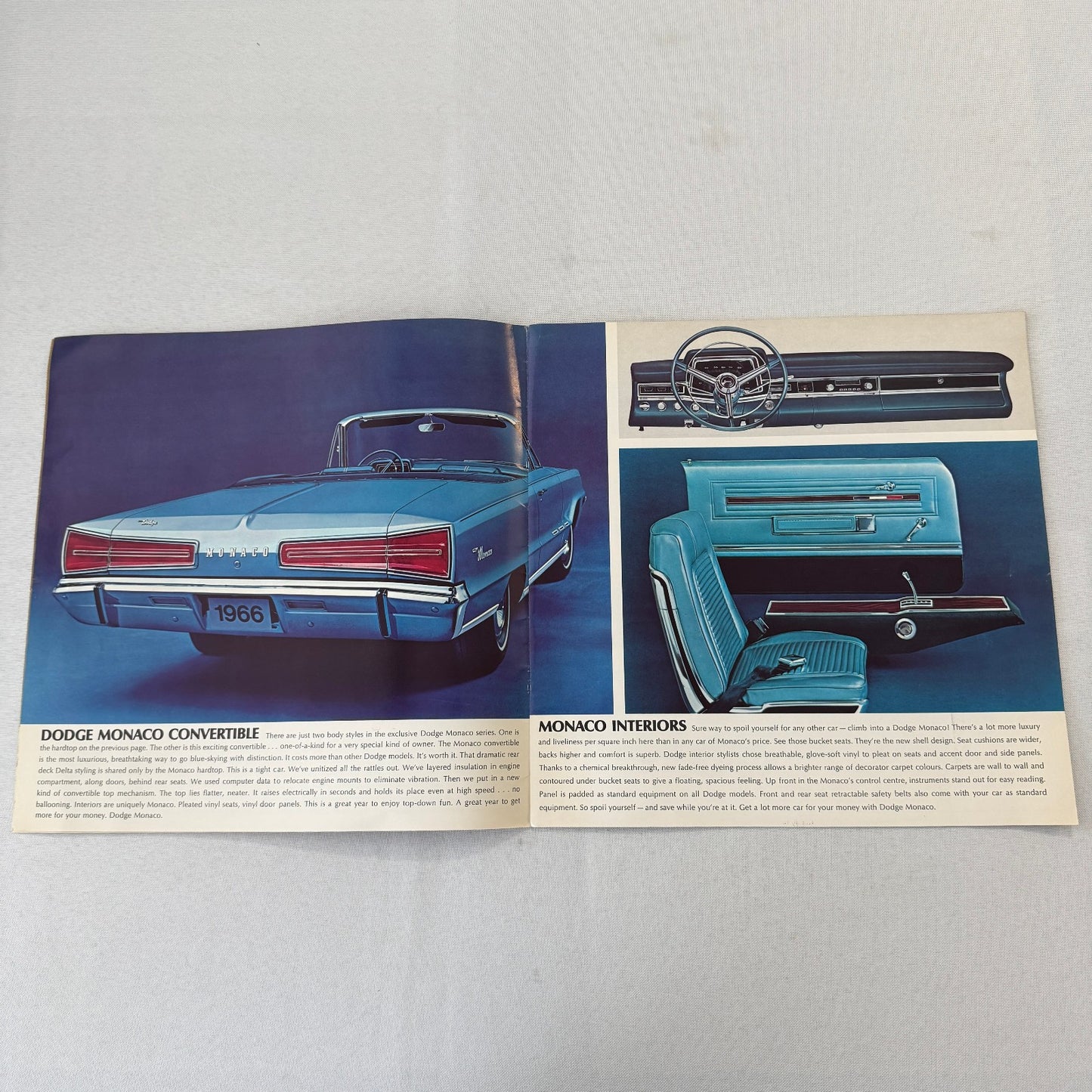 1966 Dodge Car Sales Brochure Catalog Monaco Polara 880 440 Vintage Automobile