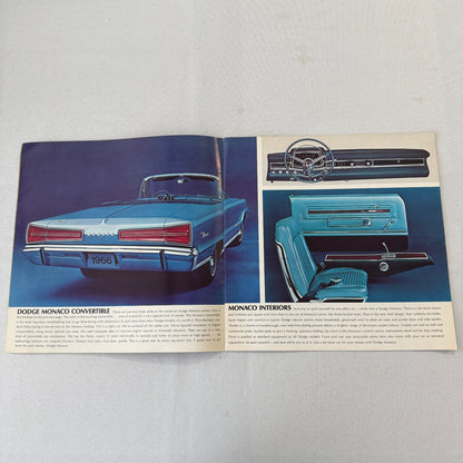 1966 Dodge Car Sales Brochure Catalog Monaco Polara 880 440 Vintage Automobile