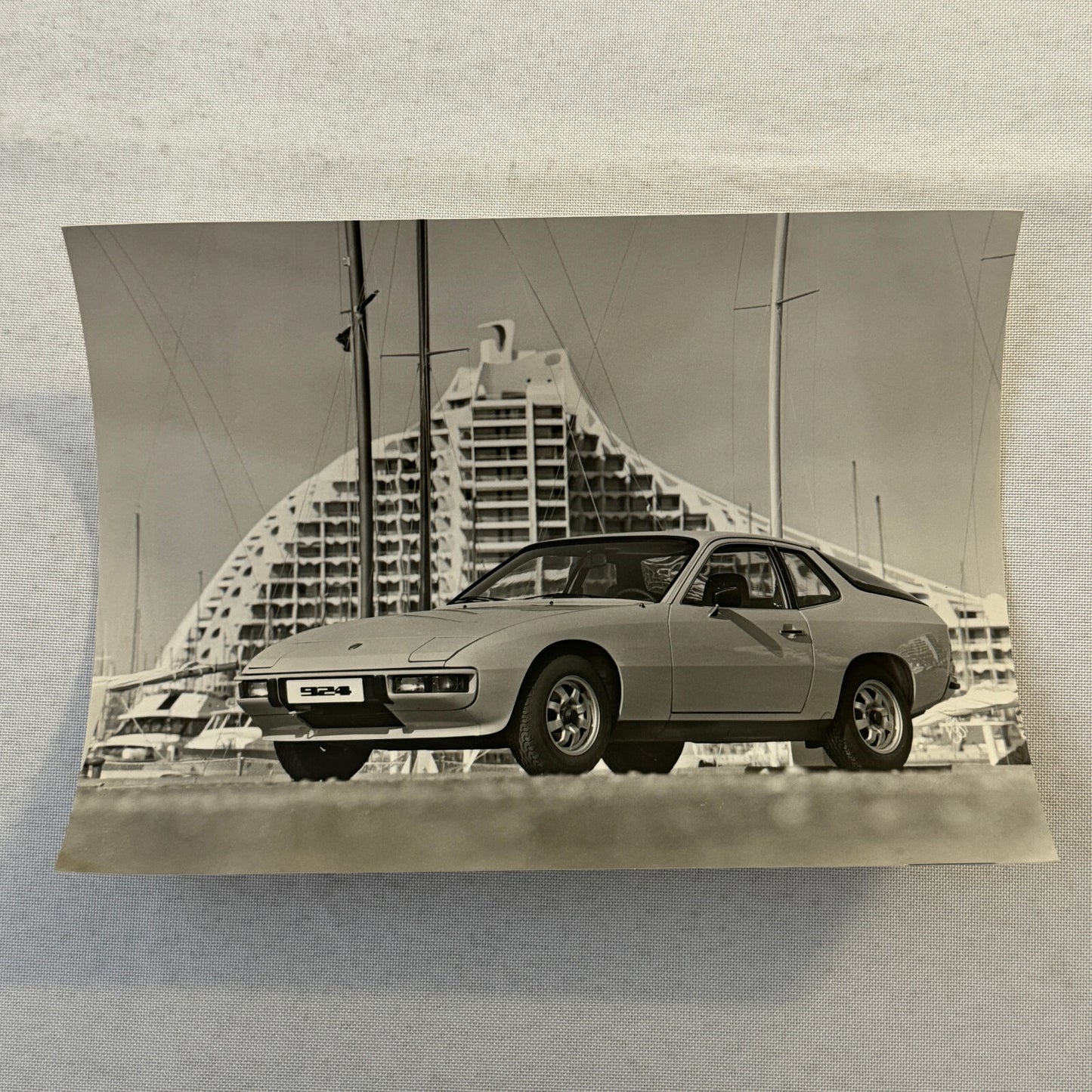 Porsche 924 Car Factory Press Photo Photograph Vintage
