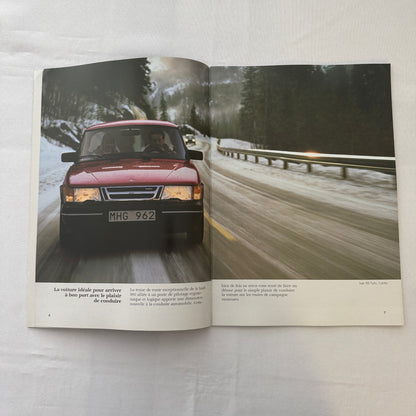 1988 Saab 900i 900 Turbo Car Sales Brochure Catalog Vintage FRENCH European