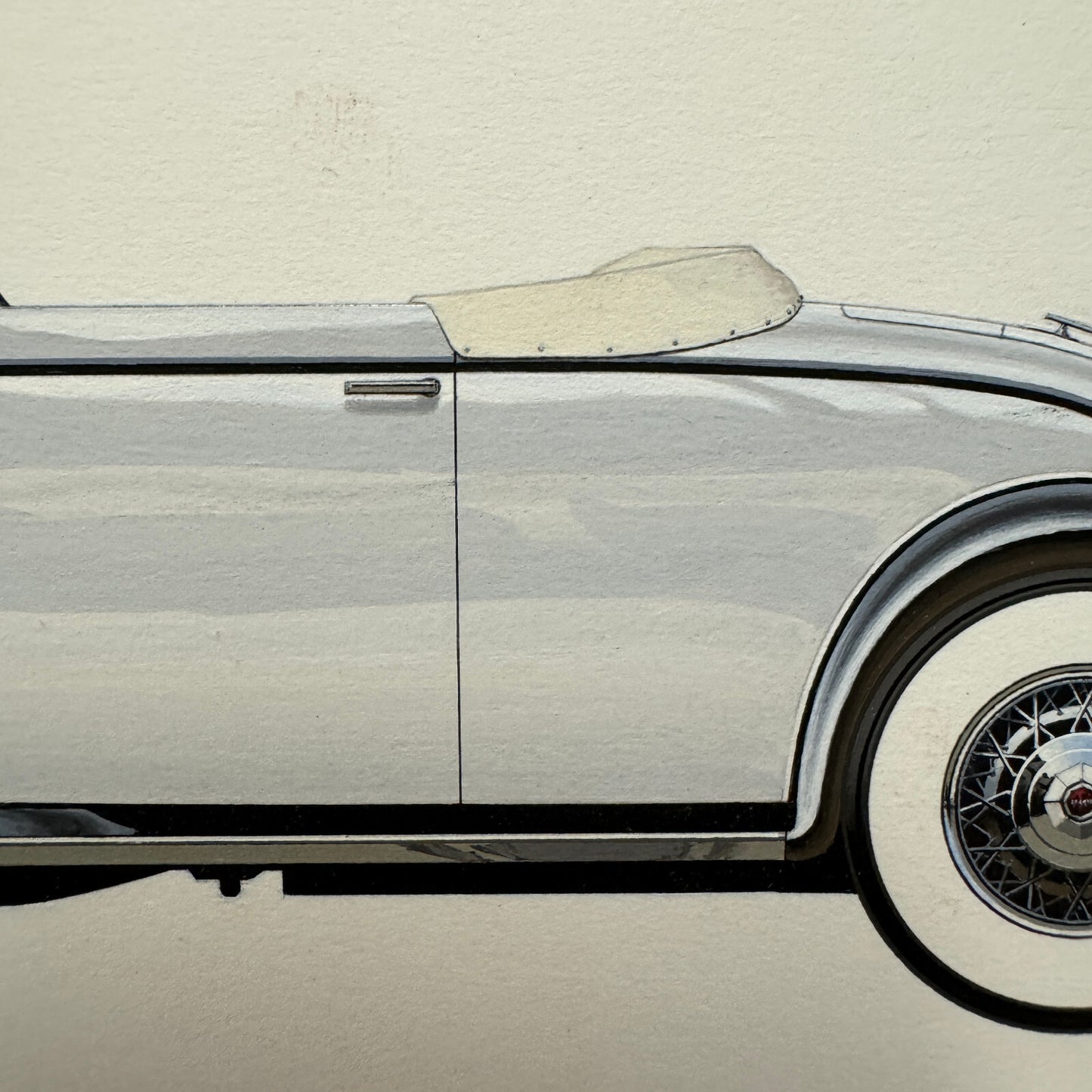 1932 Marmon V16 Convertible Coupe Automobile Illustration Art Drawing Hand Drawn