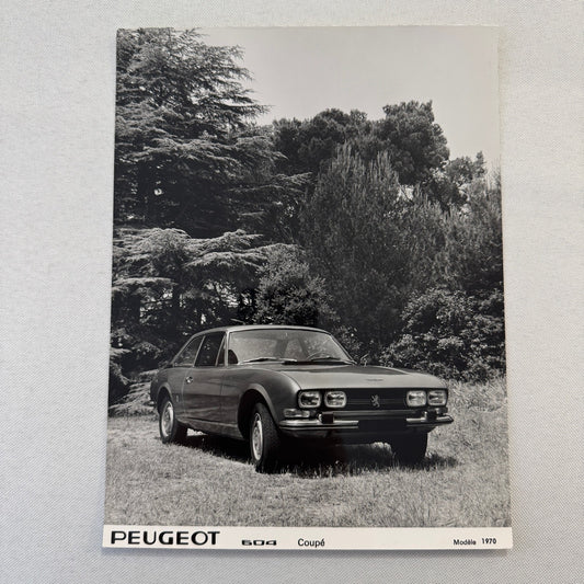 1970 Peugeot 504 Coupe Factory Press Photo Photograph Vintage