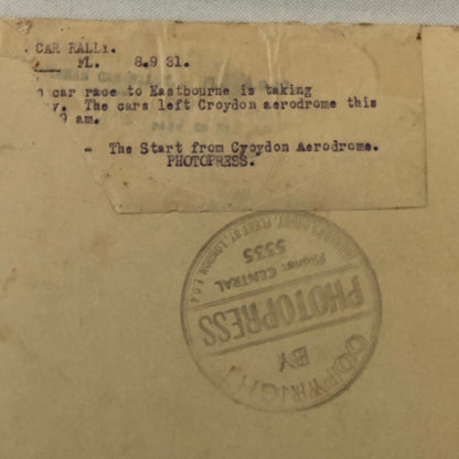 1931 Veteran Car Rally Press Photo Photograph Print Croydon Aerodome UK 