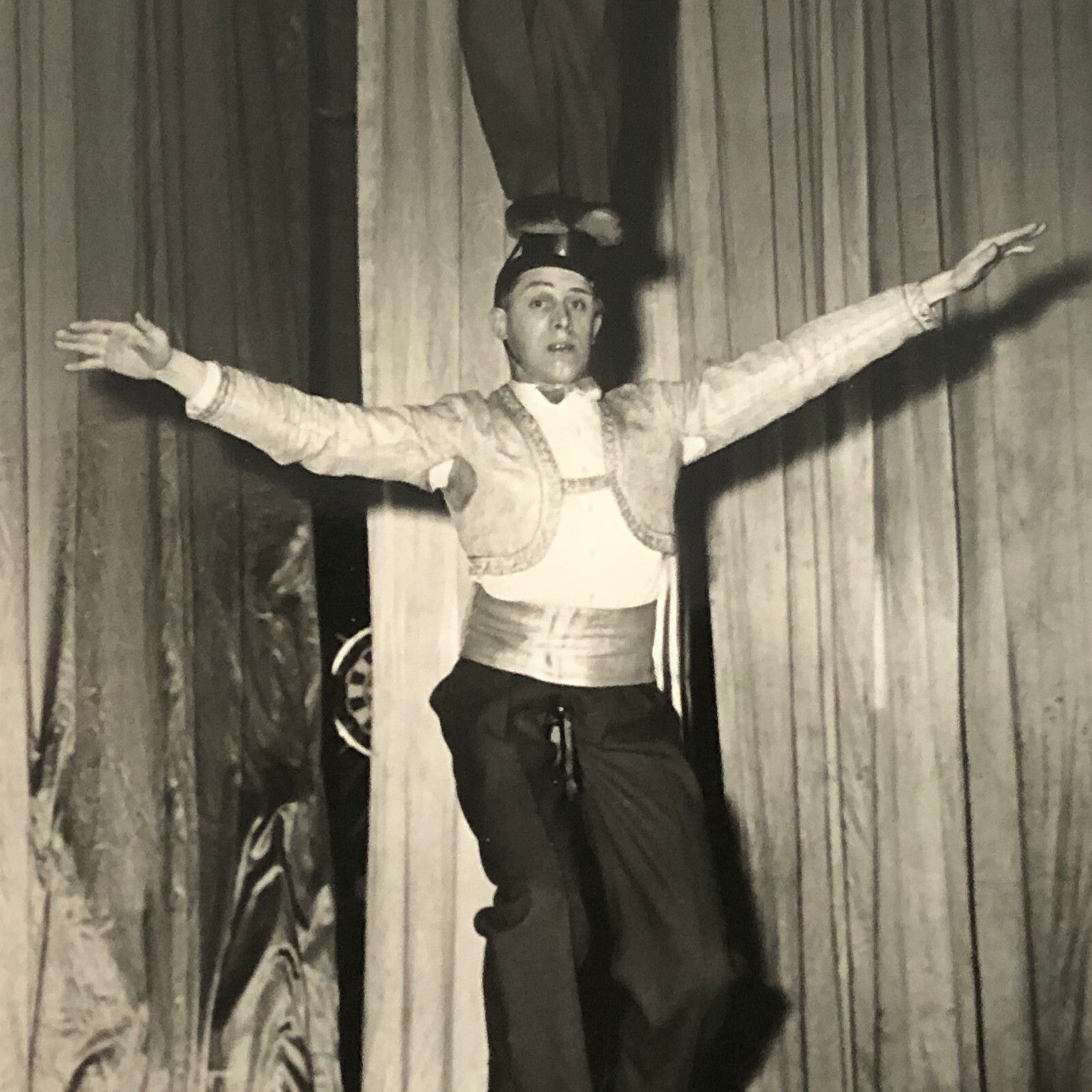 Circus Performer Unicycle Balancing Act Photo Photograph Dam Brothers Vintage