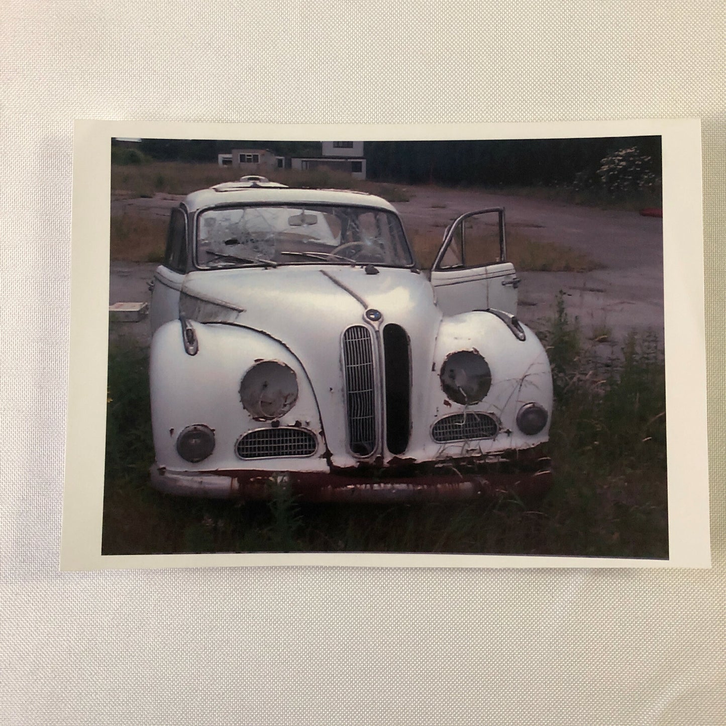 Vintage 1954 BMW 501 V8 Car Barn Find Junk Yard Photo Photograph Print 