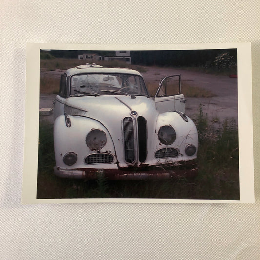 Vintage 1954 BMW 501 V8 Car Barn Find Junk Yard Photo Photograph Print 