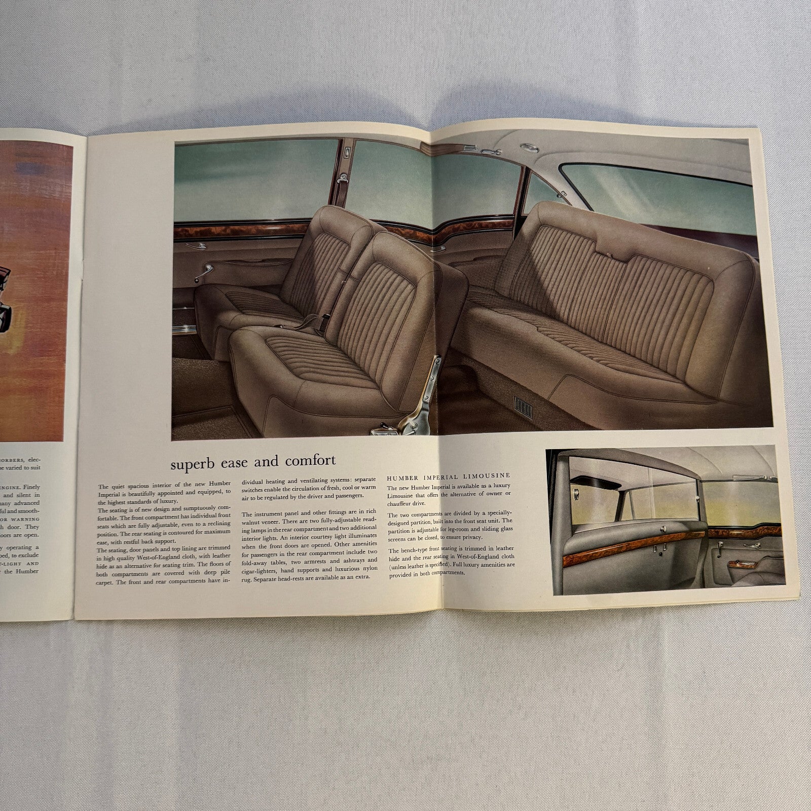 Humber Super Snipe and Humber Imperial Car Sales Brochure Catalog Vintage