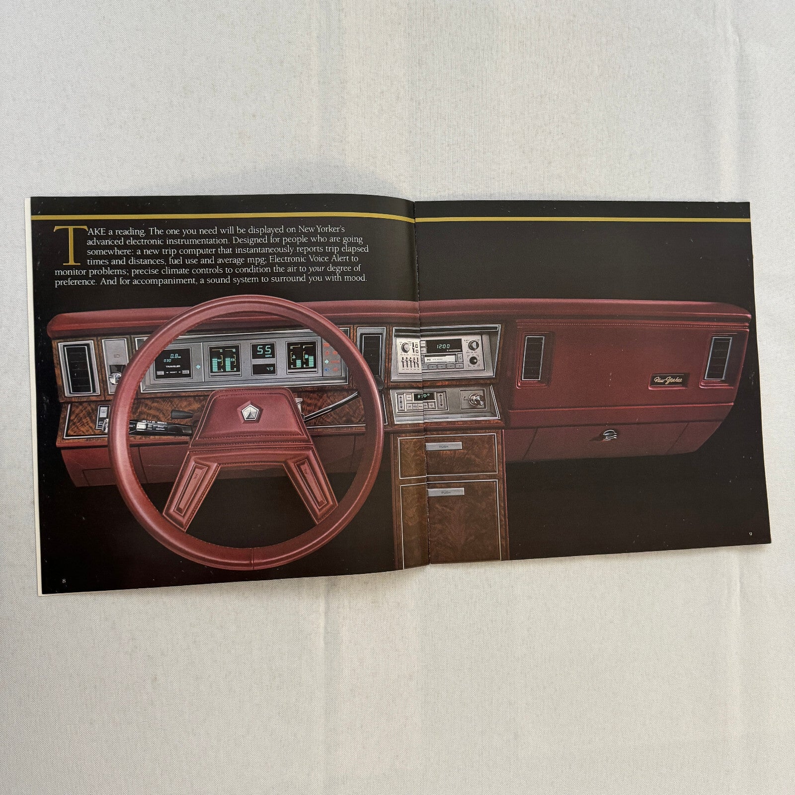 1986 Chrysler New Yorker Car Sales Brochure Catalog Advertising