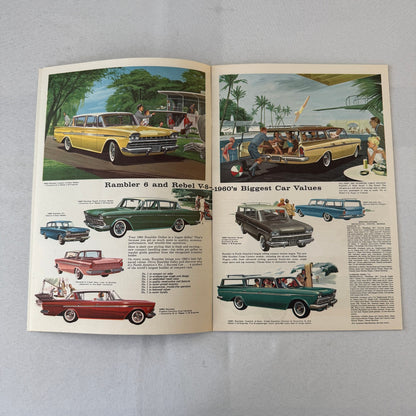 1960 Rambler Car Sales Brochure Catalog Rambler 6 Rebel Ambassador American