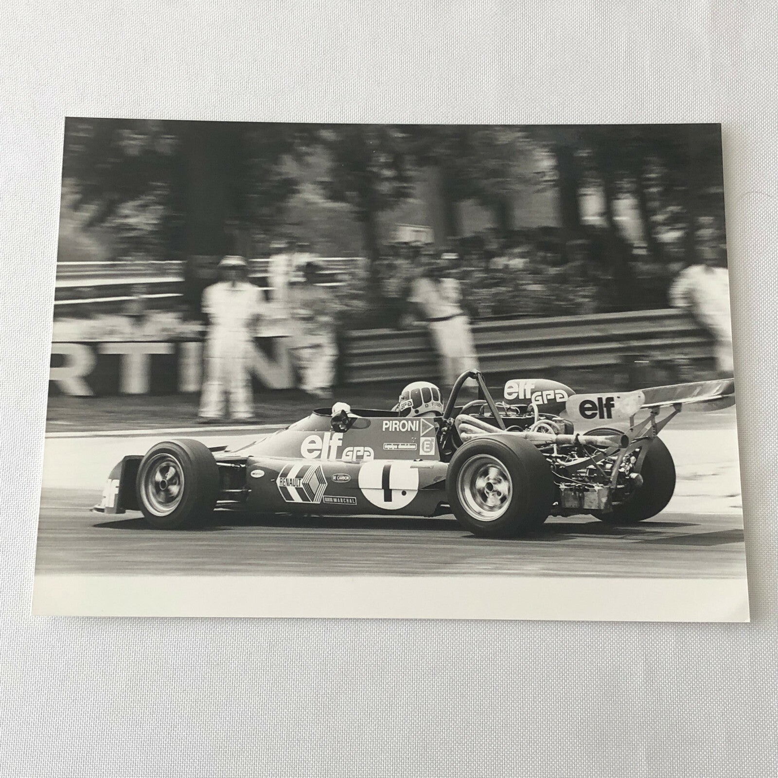 Vintage 1976 Formula 2 F2 Rouen Grand Prix Racing Photo Photograph ELF Renault