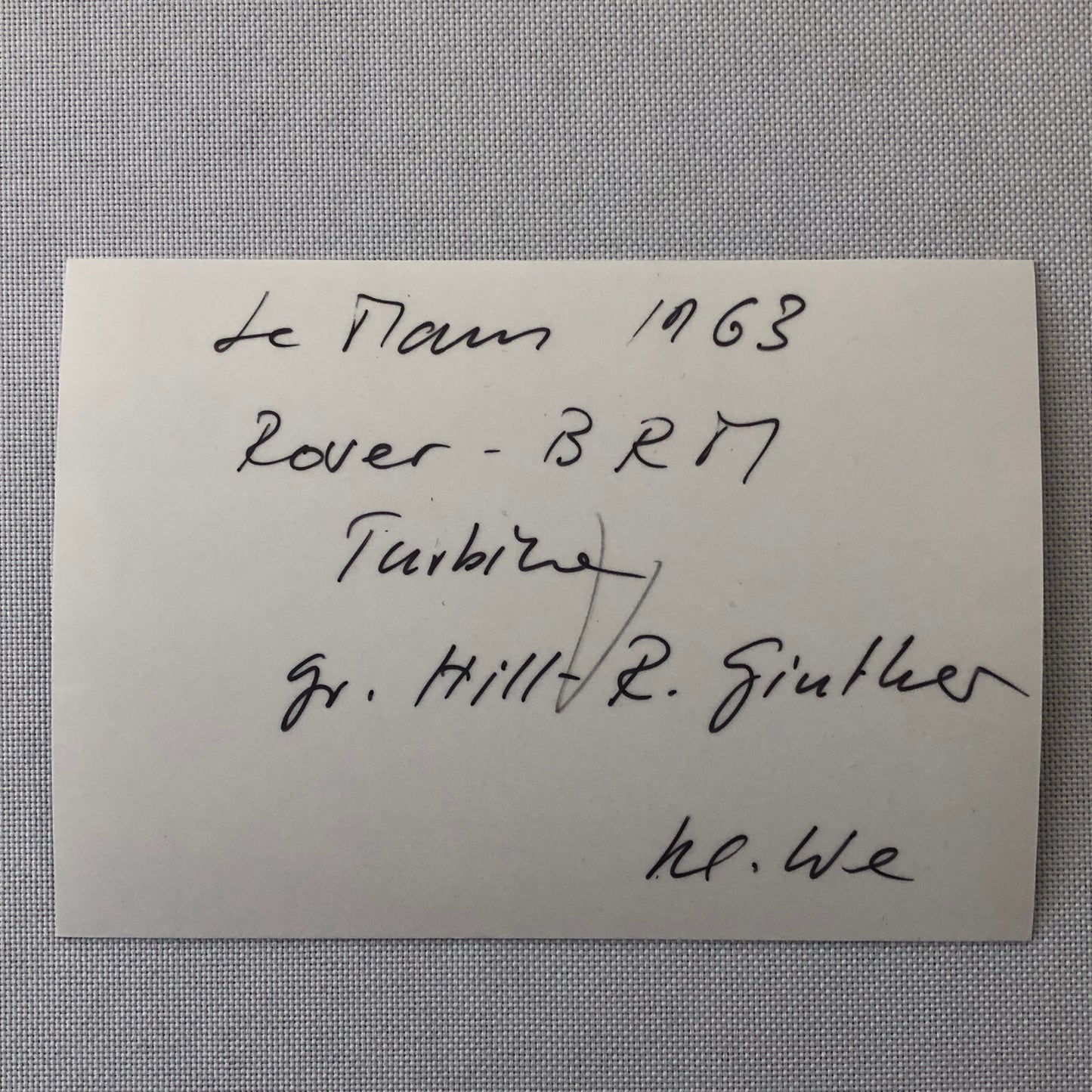 Vintage Racing Photo Photograph Rover BRM Turbine Car LeMans 1963 Graham Hill