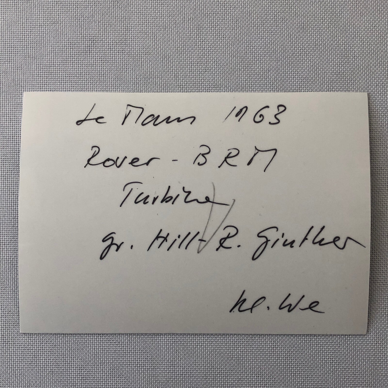 Vintage Racing Photo Photograph Rover BRM Turbine Car LeMans 1963 Graham Hill